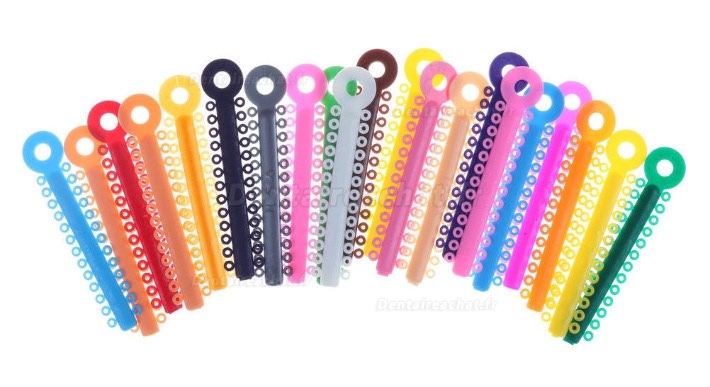 1 Paquet Liens ligatures dentaires orthodontique bandes de caoutchouc élastique multi couleur